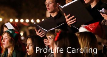 One of our most beloved activities of the year, the Pro-Life Action League’s “Peace in the Womb” Caroling Day.