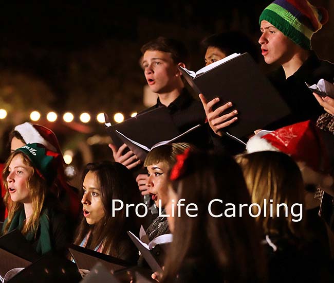 One of our most beloved activities of the year, the Pro-Life Action League’s “Peace in the Womb” Caroling Day.